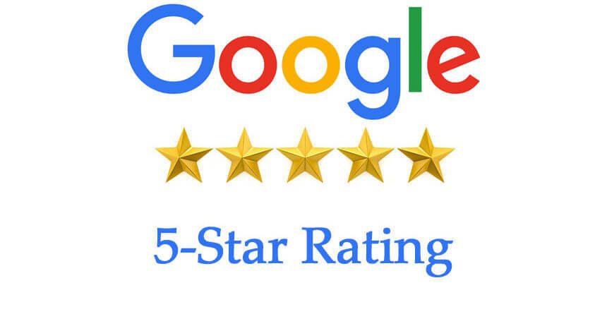 Calificación de Google de 5 estrellas